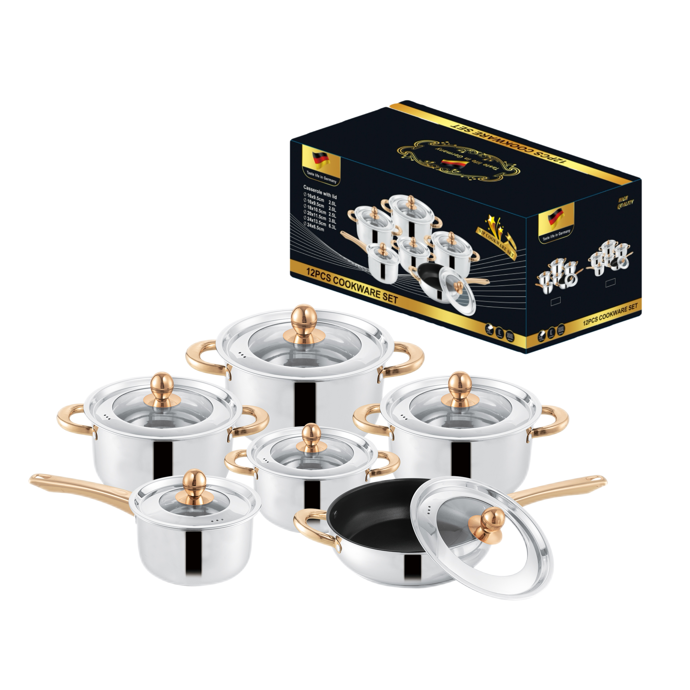 Apple Pot Set 6-Piece (Type B)