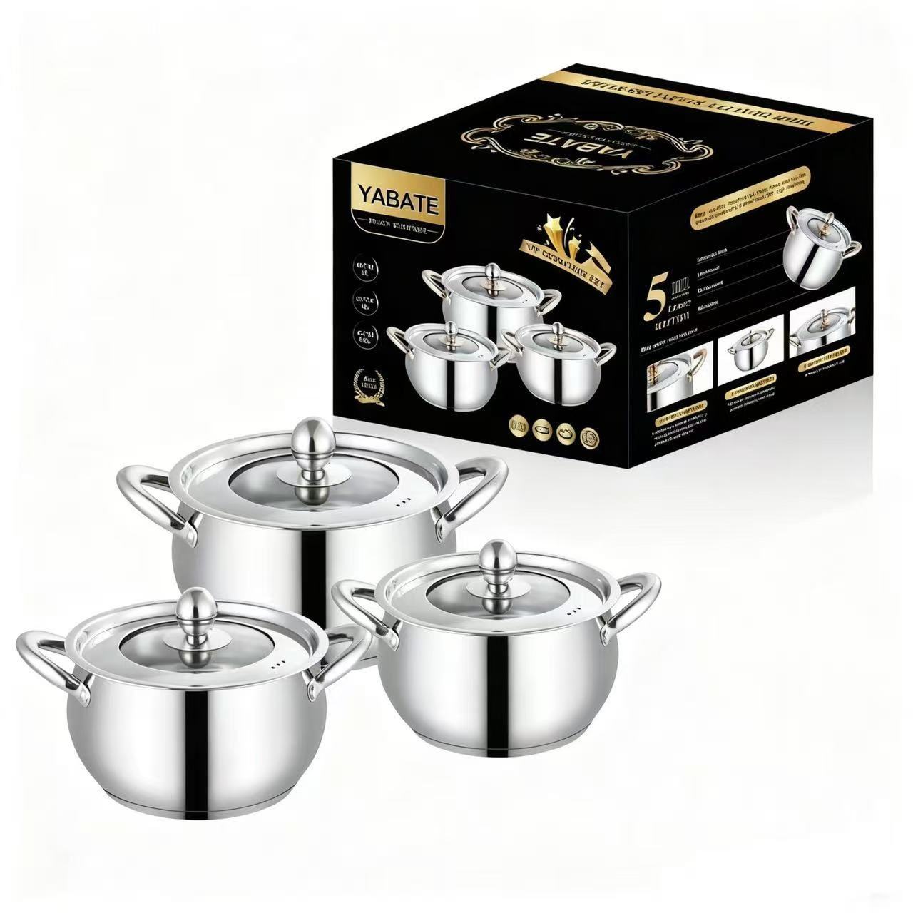 Apple pot set (3-piece set)