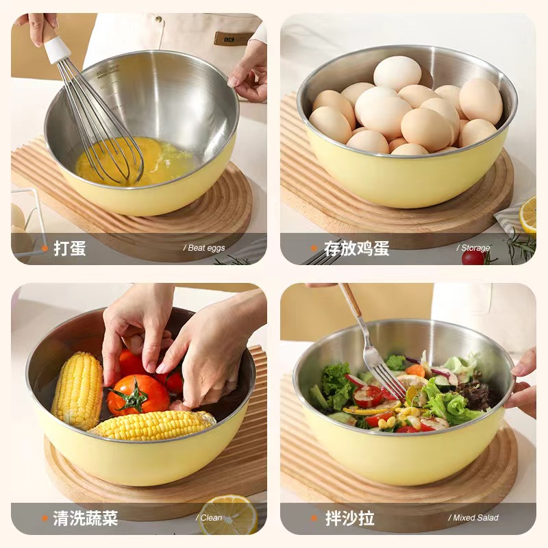 Korean-style Stainless Steel Salad Bowl