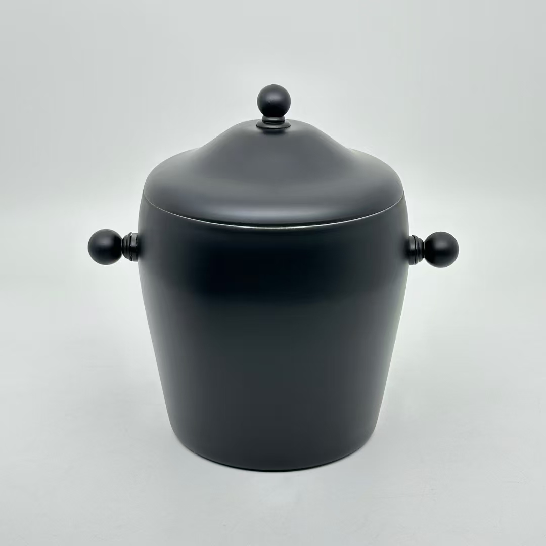 Stainless Steel Ice Bucket, Drum Shape with Double Handles