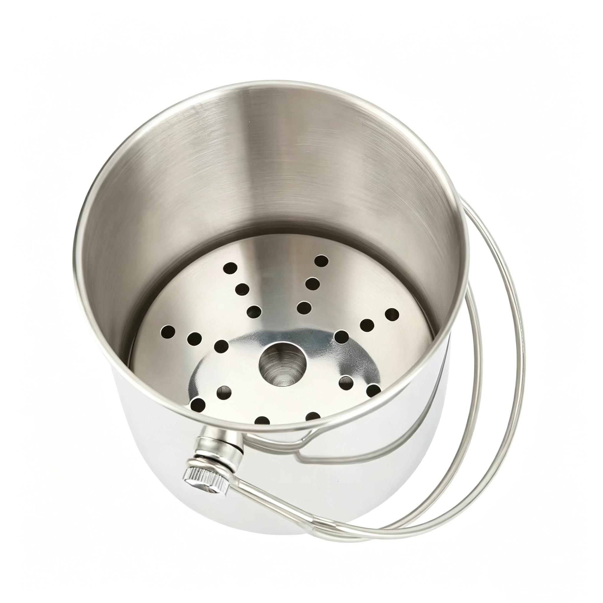 Single-wall stainless steel ice buckets