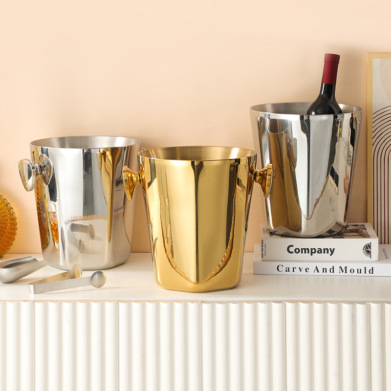 Stainless steel hexagonal champagne bucket