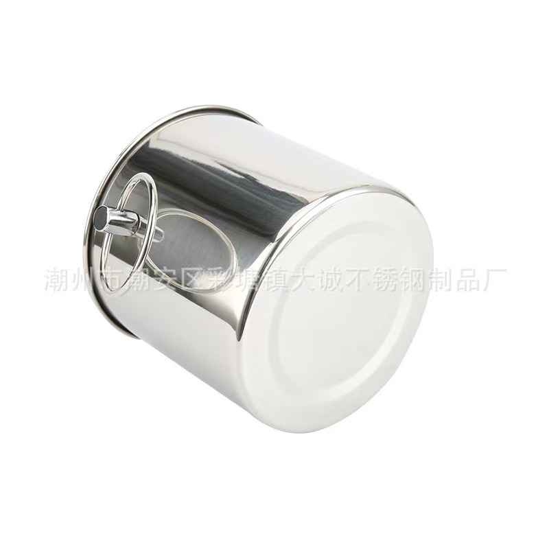 Single-wall stainless steel ice buckets