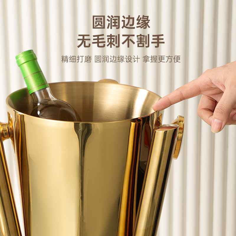 Stainless steel hexagonal champagne bucket