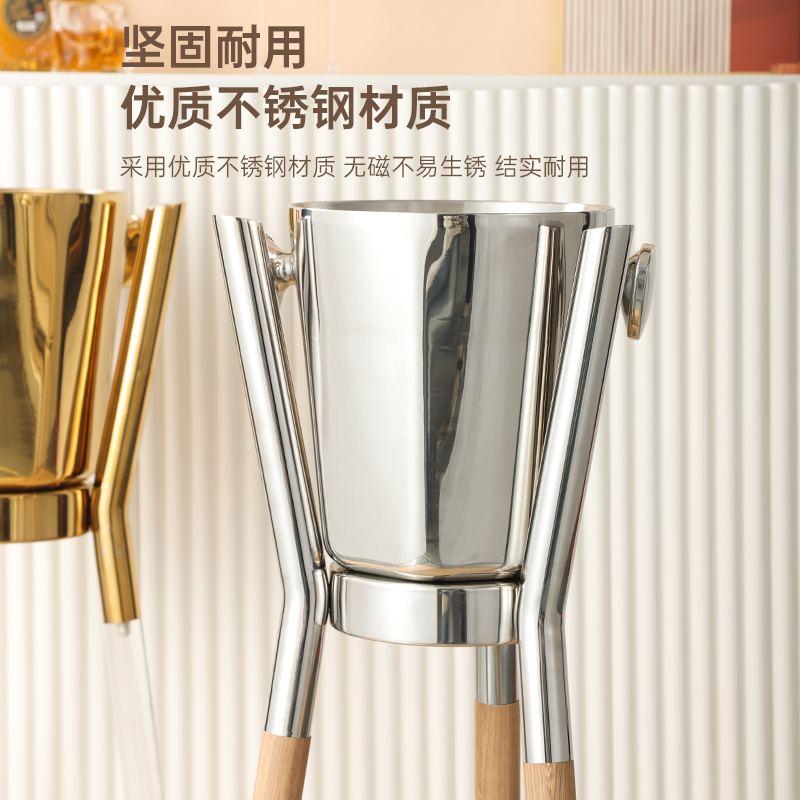 Stainless steel hexagonal champagne bucket