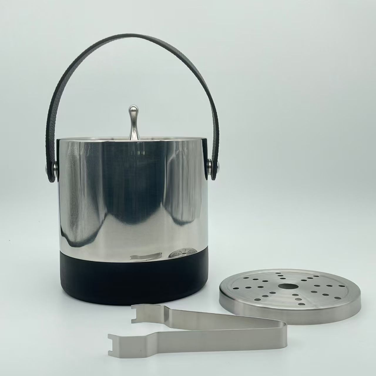 Double-wall stainless steel ice bucket