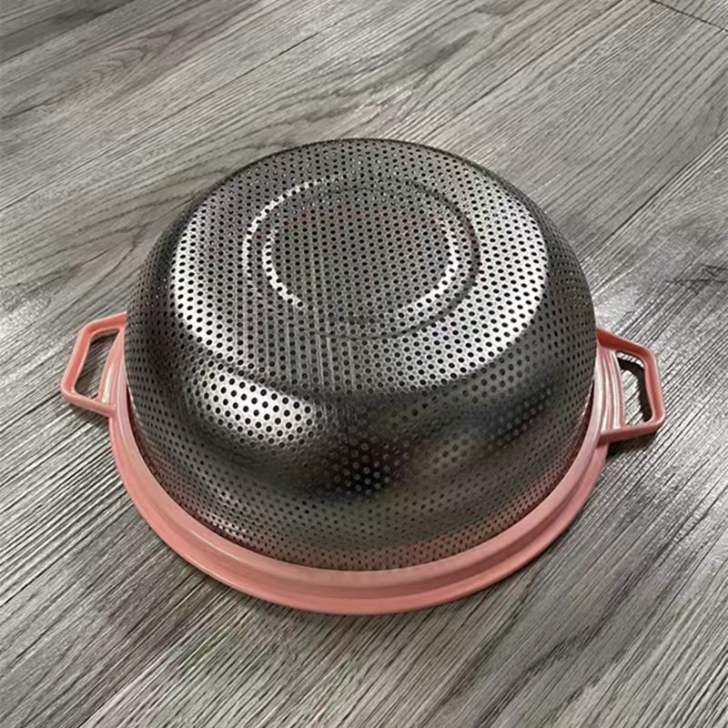 Round Fine Hole Basket with Plastic Rim