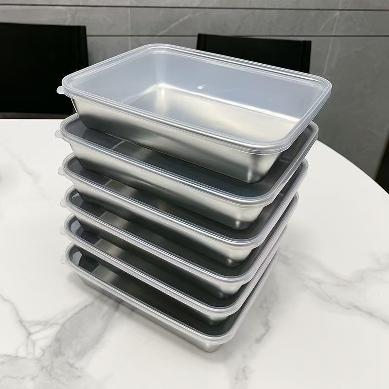 Stainless Steel Square Tray With Lid