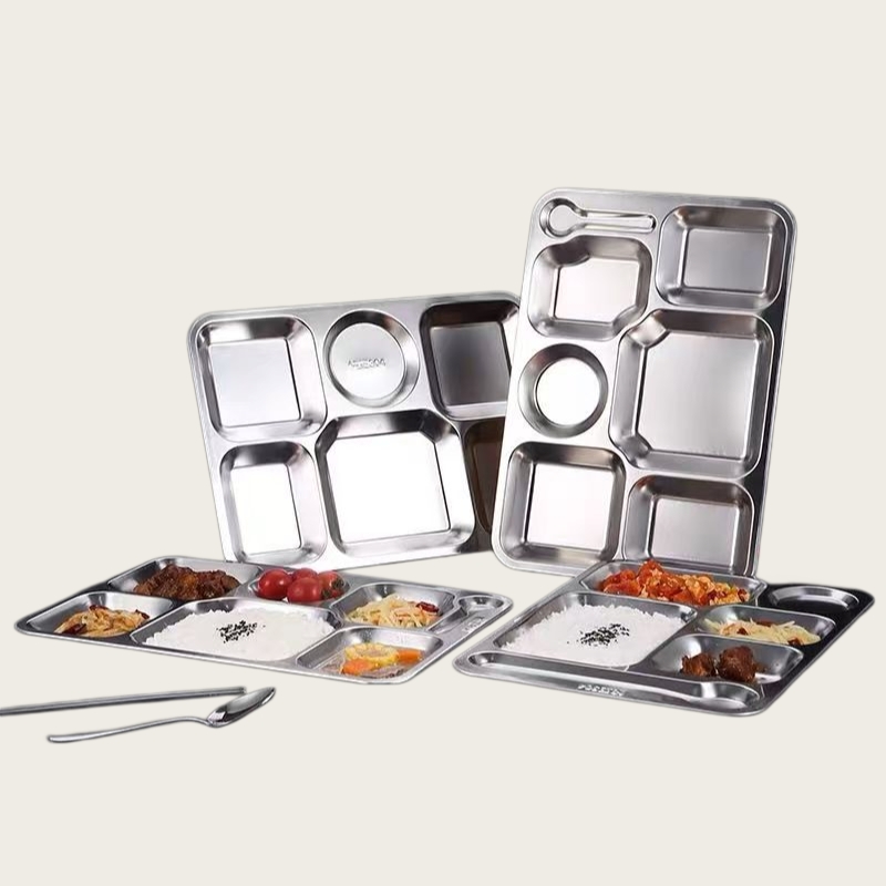 Chinese-style large 7-compartment food tray