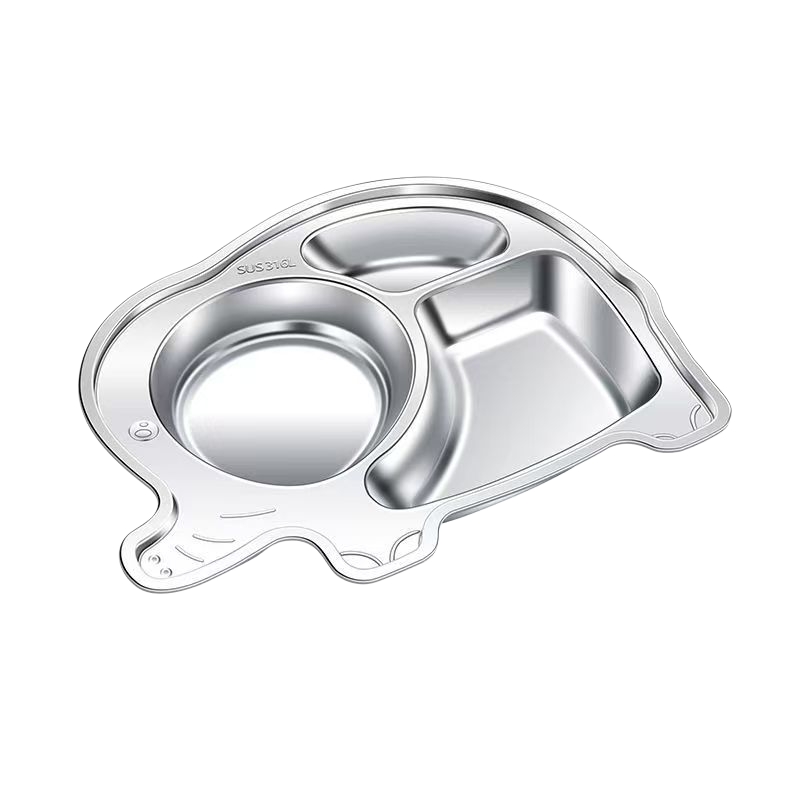 Elephant Style Stainless Steel Food Tray