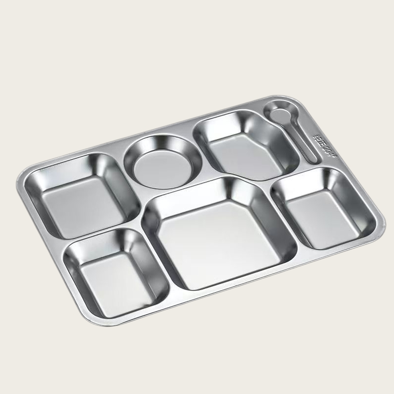 Chinese-style large 7-compartment food tray