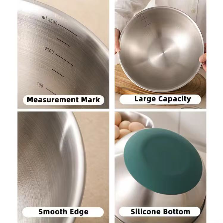 salad bowls (non-slip silicone base)