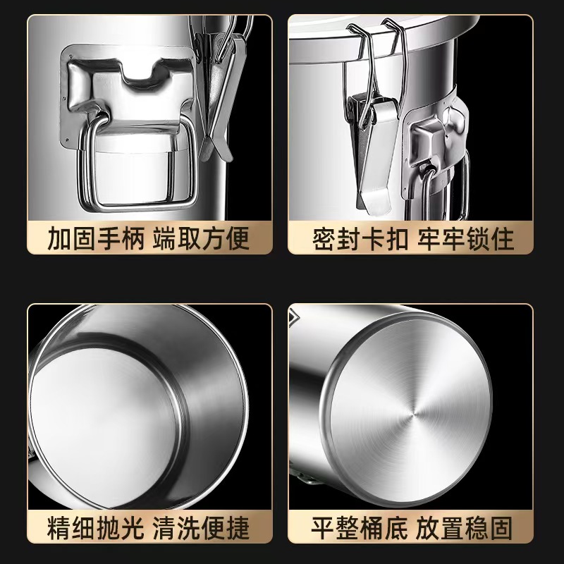 Stainless steel airtight buckets