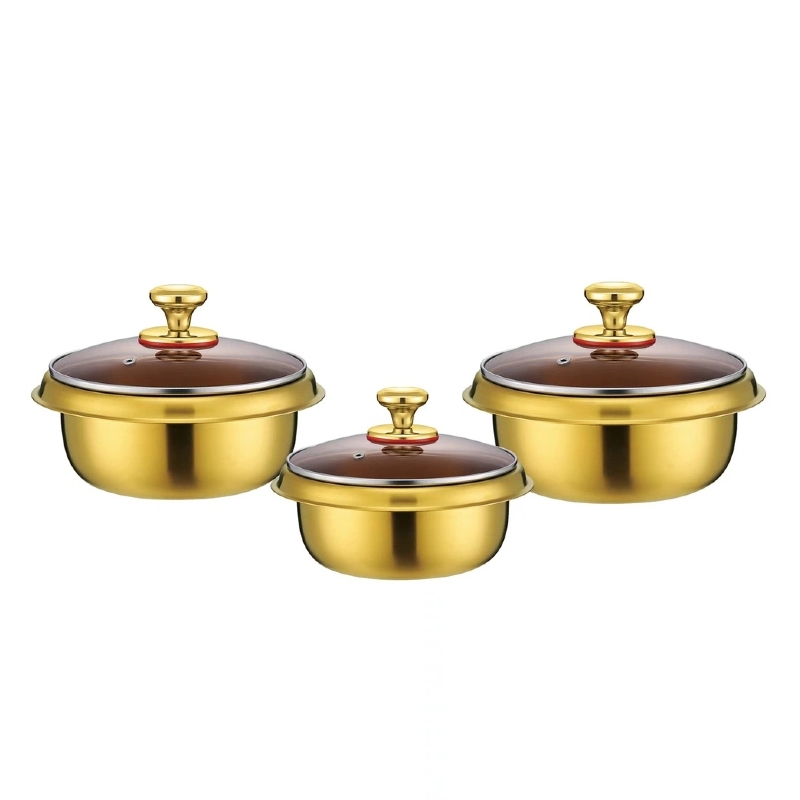 Korean‑style stainless‑steel cookware set 韩式不锈钢套装锅具